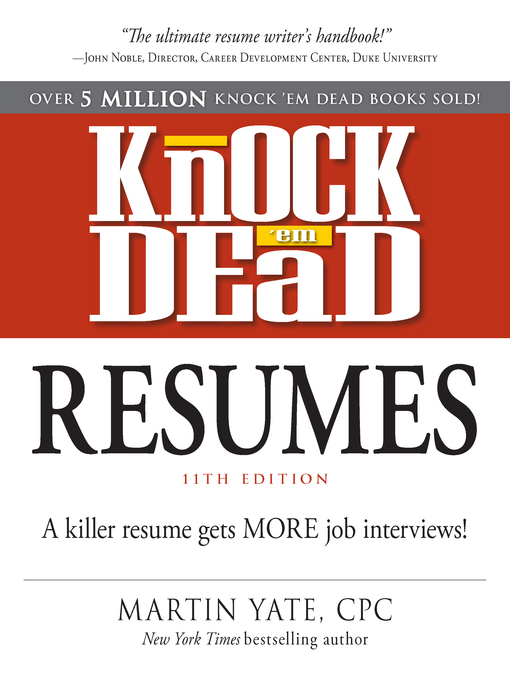 Title details for Knock Em Dead Resumes by Martin Yate - Available